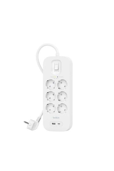 Belkin Srb002Vf2M Usb-C-Usb-A 6X 2 Meter Surge Protected Socket