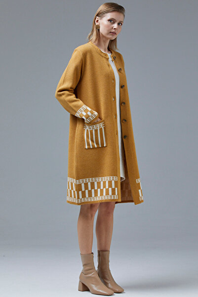 Sementa Ζακέτα μακριά πλεκτά με χοντρή γεμάτη βελόνα - Güneş