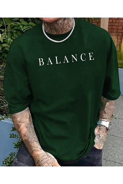 Elfa Tekstil Μπλουζάκι Unisex Balance με στάμπα γιακά