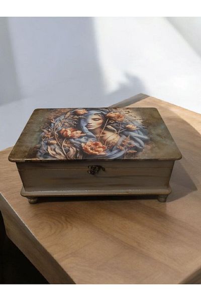 herbantine Decorative Vintage Wooden Jewelry Jewelry Box