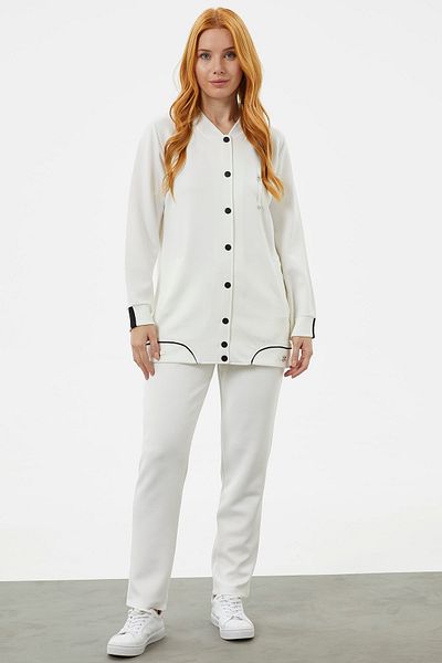 Sementa Σετ φόρμας Plus Size Tunic - Εκρού