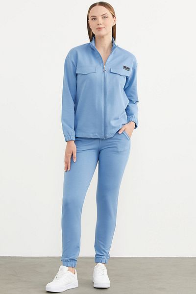 Sementa Set de trening oversize cu buzunar - Albastru