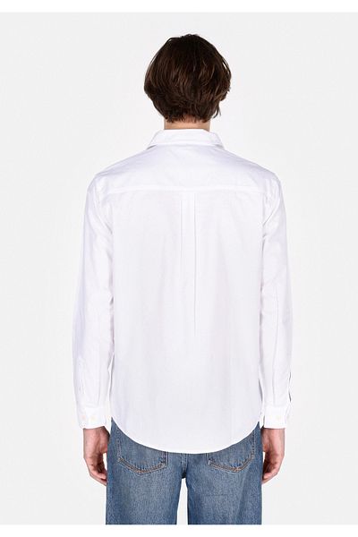 Colin's Cămașă cu mânecă lungă, albă, cu gât, cu formă regulată