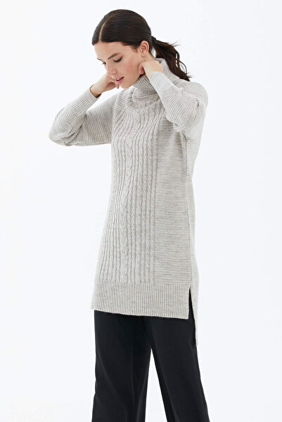 Sementa Full Turtleneck Knitwear Tunic Light Beige