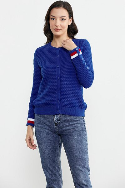 Sementa Cardigan pulover cu model în fagure cu nasturi, cu decolteu și nasturi - Saks