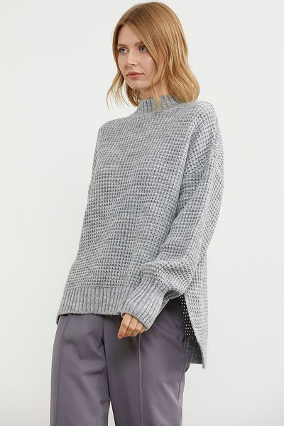 Sementa Pulover casual cu spatele lung - gri