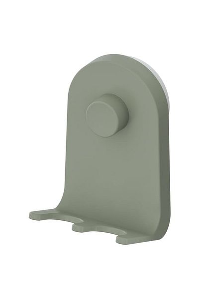 IKEA ÖBONÄS Triple Hook with Suction Cup – Space-Saving Hanging Solution (Grey-Green, 7x11 cm)