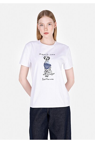 Colin's Γυναικείο κοντομάνικο μπλουζάκι με στρογγυλή λαιμόκοψη κανονική εφαρμογή