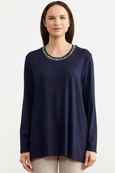 Sementa Μακρυμάνικο μπλουζάκι Plus Size - Navy Blue