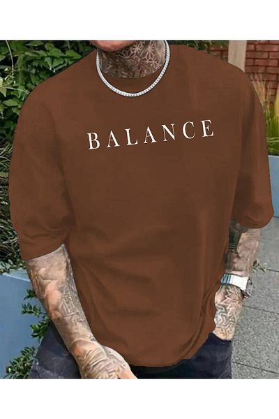 Elfa Tekstil Μπλουζάκι Unisex Balance με στάμπα γιακά