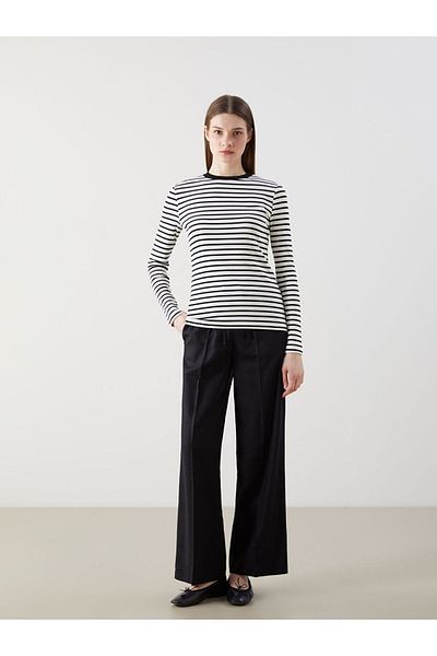 LC Waikiki Crew Neck Striped Women's Bodysuit
