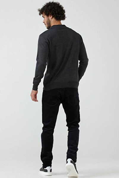 Sementa Чоловічий шарф з коміром на ґудзиках - антрацит