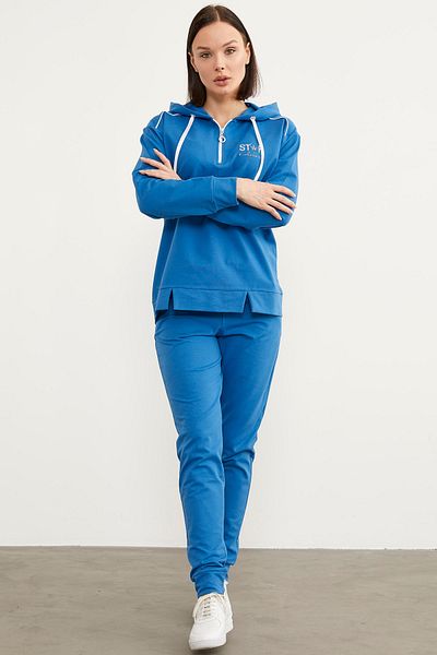 Sementa Σετ αθλητική φόρμα Jogger Oversize με κουκούλα - Μπλε