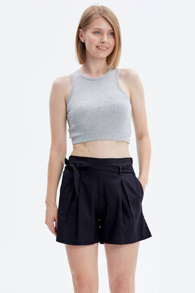 Sementa Спортивний кроп-топ з принтом - Сірий