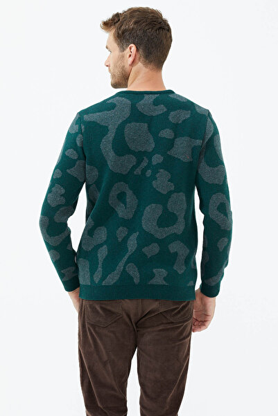 Sementa Πλεκτό πουλόβερ με λαιμόκοψη - Πράσινο