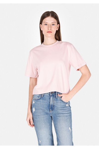 Colin's Regular Fit Round Neck Plain Women's Pink Short Sleeve T-Shirt