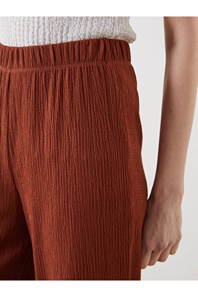 LC Waikiki Elastic Waist Textured Women's Trousers