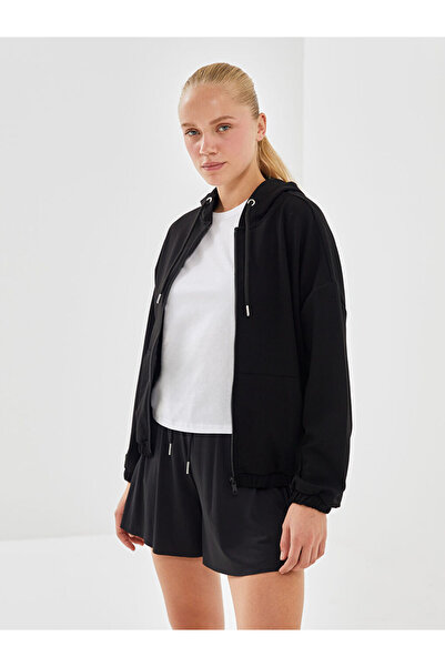 LC Waikiki Hanorac gros pentru femei, cu glugă, cu fermoar