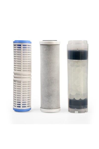 İKOMAK Daire Girişi Üçlü Yedek Filtre Kireç Önleyicili 10"