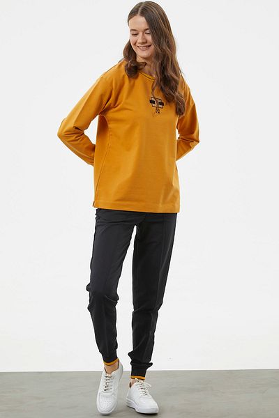 Sementa Κέντημα Λεπτομερής Oversize Φόρμα - Μουσταρδί
