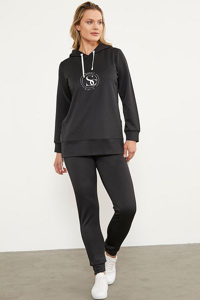 Sementa Σετ φόρμας Diver Fabric Hooded Tunic - Μαύρο