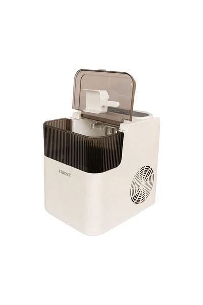 rebune 165W Compact Design Ice Maker White and Black 1.6 Liter