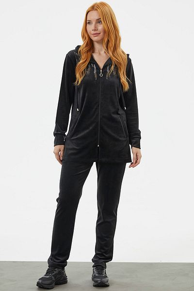 Sementa Φόρμα αθλητικής φόρμας Full Zip Velvet Stone - Μαύρο