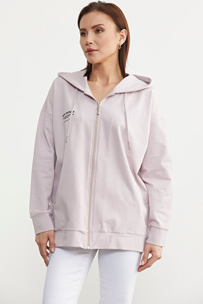 Sementa Oversize Zippered Sweat - Powder