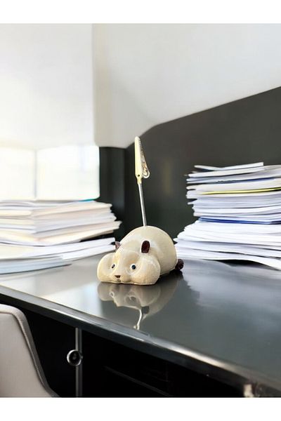 Perazayn Ανακλινόμενη θήκη φωτογραφιών και σημειώσεων Kawaii Cute Beige Hamster - Θήκη για σημειώσεις γραφείου