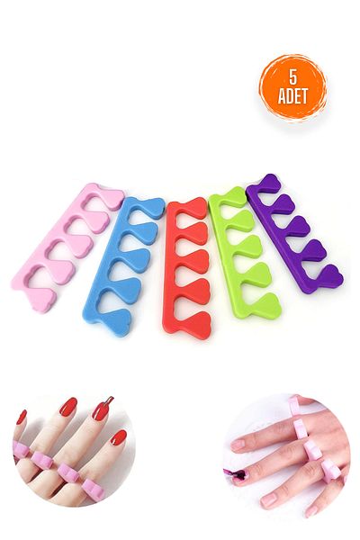 Beatitude Finger Separator Apparatus 5Pcs Nail Polish Protectors Toe Splitting Soft Foam Beauty Accessory