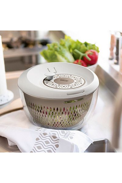 Stefanplast Tosca 2-in-1 Spin and Serve Salad Spinner 4.5 Liter