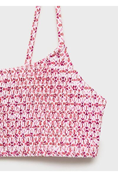 MANGO Kids Çiçekli Büzgülü Bikini