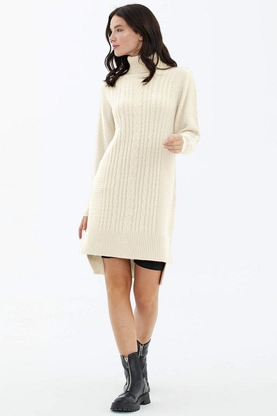 Sementa Full Turtleneck Knitwear Tunic - Bone