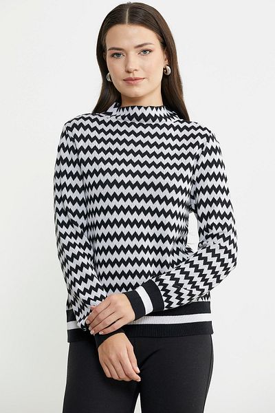 Sementa Pulover Tricotaj Alb - Model Dublu Culoare Houndstooth
