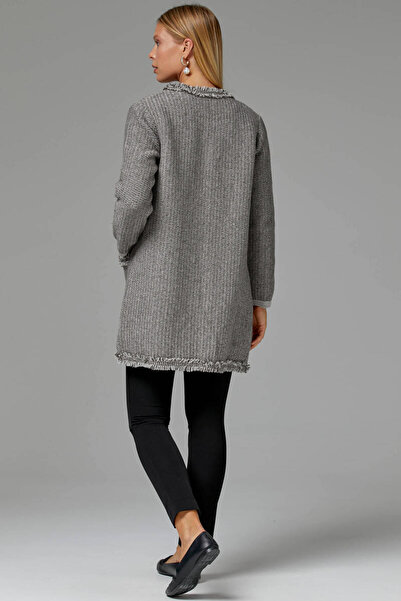 Sementa Πλεκτό Μπουφάν Crew Neck Lining - Mink - Καφέ