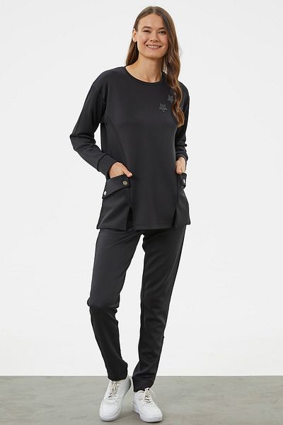 Sementa Φόρμα Oversize με Λεπτομέρεια Τσέπης Τσάντας - Μαύρο