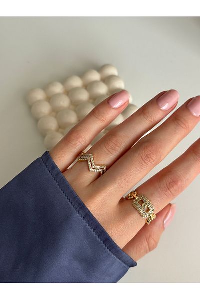 Ressia Double Zigzag Ring