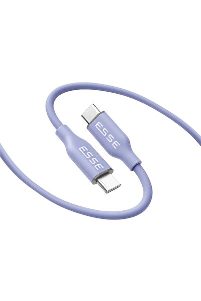 Esse LOOP Silicone Type C to C Cable - 60W - Purple - 1.2M