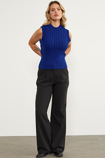 Sementa Hair Knitted Knitwear Sweater with Sitting on the Waist - Saks