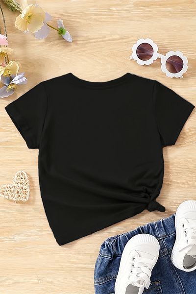 MYADA Tricou pentru fete, cu imprimeu premium cu ursuleț de pluș, 23561
