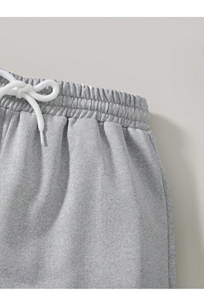 şetakids Gri Düz Renk Çocuk Şort