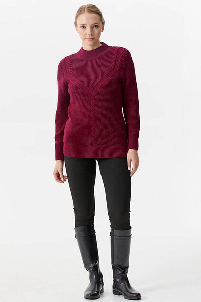 Sementa Πλεκτό Πουλόβερ Half Fisherman - Claret Red