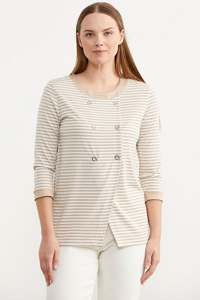 Sementa Tricou cu mânecă lungă în dungi - nurcă