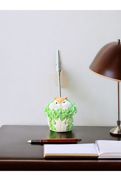 Perazayn Cute Kawaii Marula Wrapped Hamster Photo Note Holder Office Desk Holder Gift Note Holder