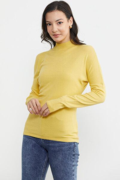 Sementa Knitwear Sweater with Shoulder Detail - Yellow