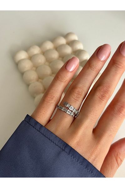 Ressia Special Design Snake Figured Zircon Stone Ring