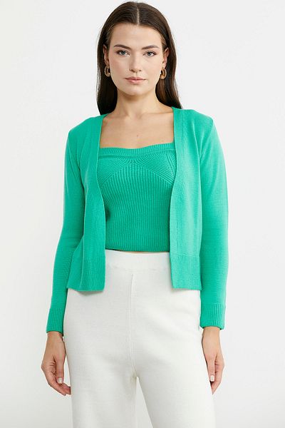 Sementa Green Strap Knitwear Cardigan Set