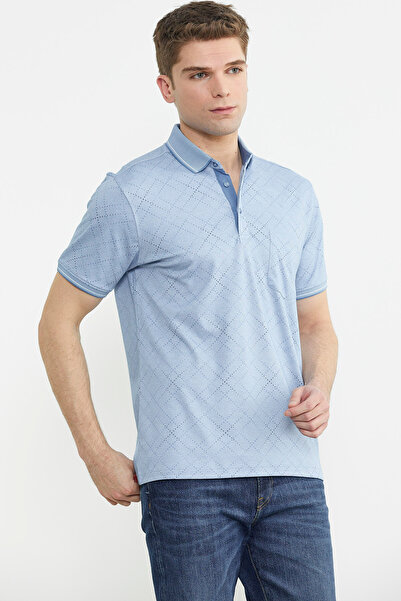 Sementa Μπλουζάκι με γιακά πόλο με μπλε στάμπα