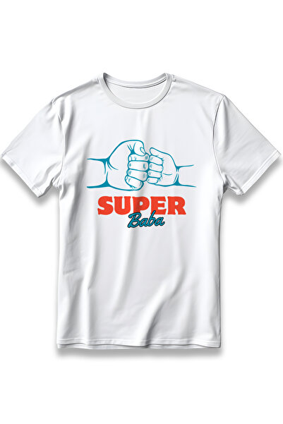 EZG Business Tricou Super Dad imprimat unisex, 100% bumbac, cu țesătură groas...