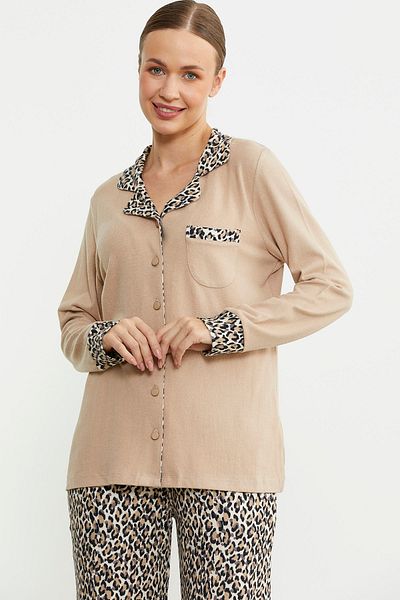 Sementa Σετ πιτζάμες Leopard Combination Beige
